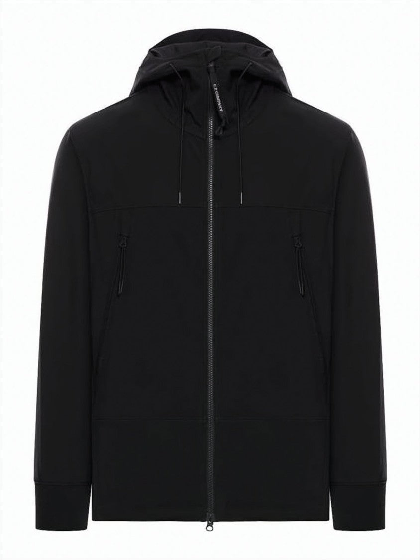 C.P. Company Black Jacket With Zipper Closure And Hood