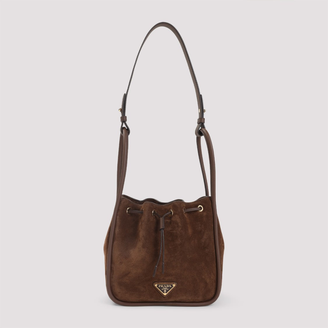 Prada Darling Brown Suede Leather Handbag