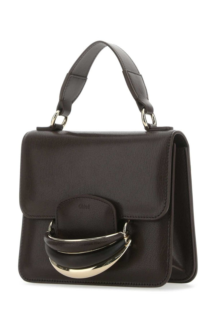 Chloé Dark Brown Leather Small Kattie Handbag