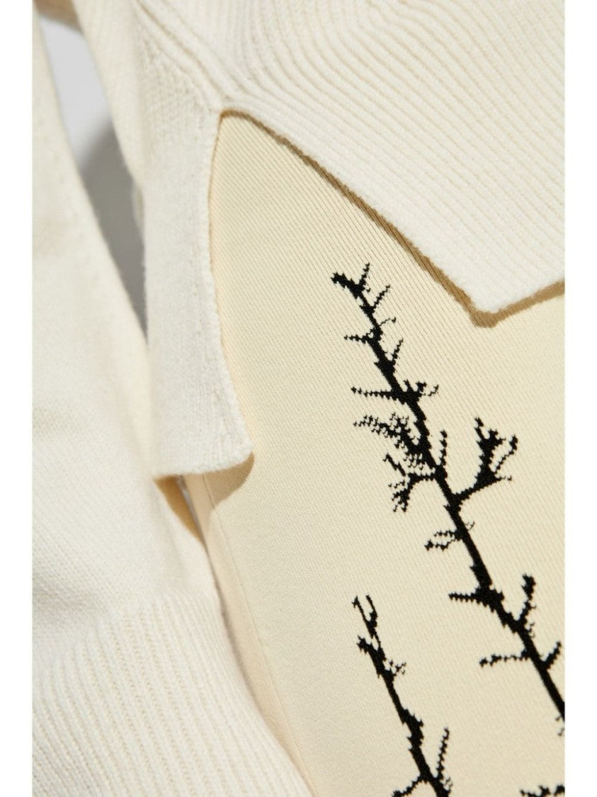 Alexander Mcqueen Geometric-Pattern Wool-Cashmere Blend Sweater