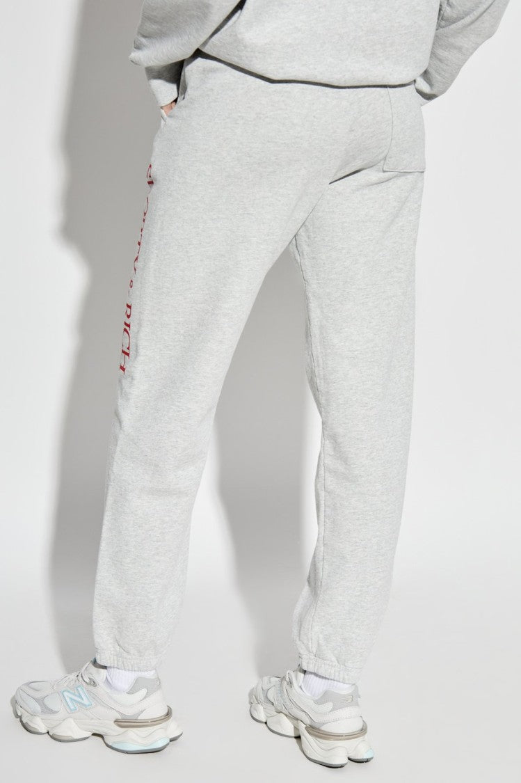 Sporty And Rich Relaxed Fit Track Pants With Vertical Logo Detail