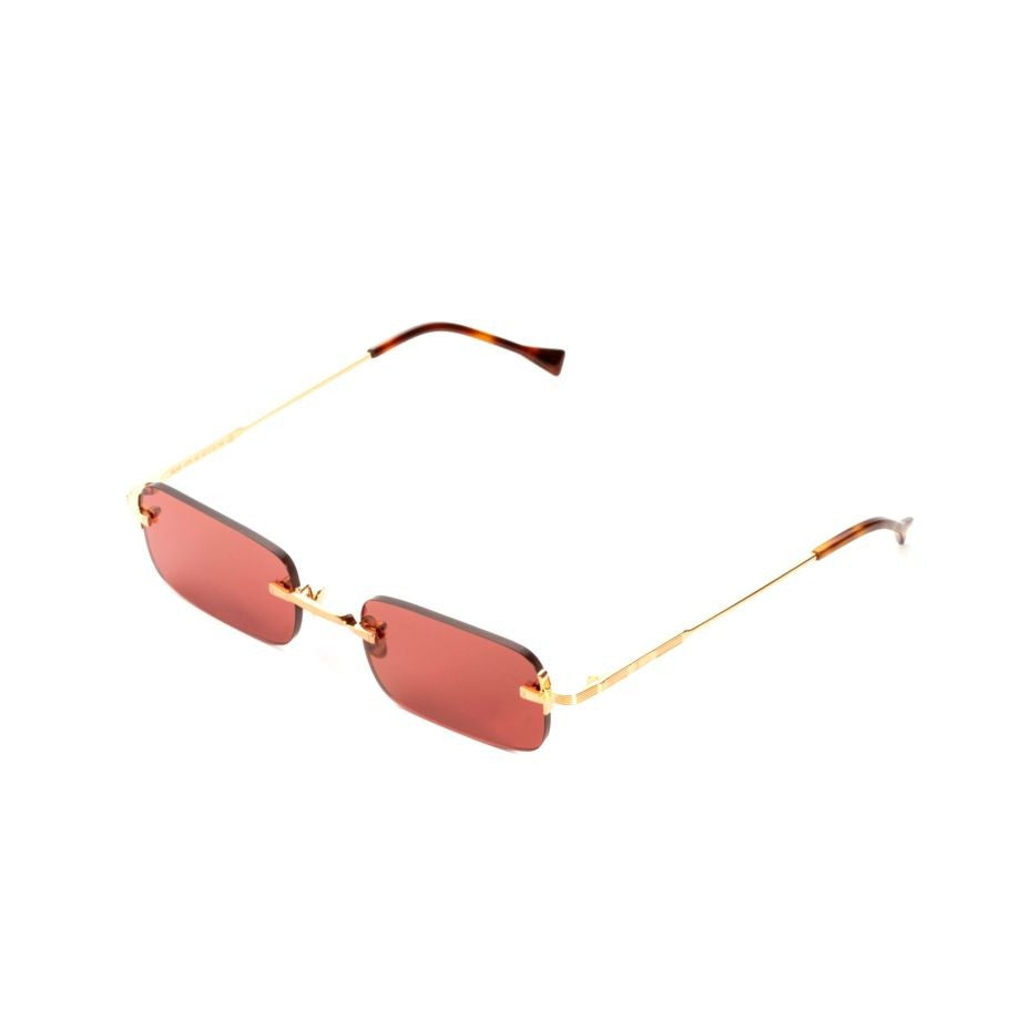 Kyme Silas Rimless Rectangular Sunglasses With Gold-Toned Frame
