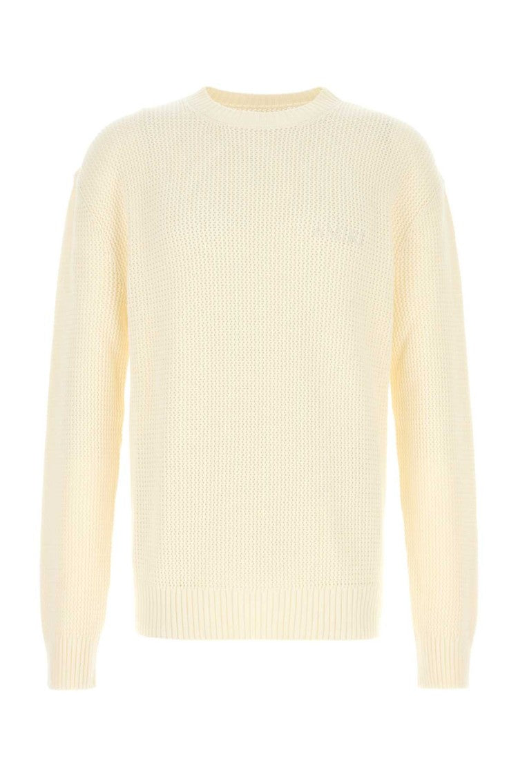 Amiri Cream Crochet Sweater
