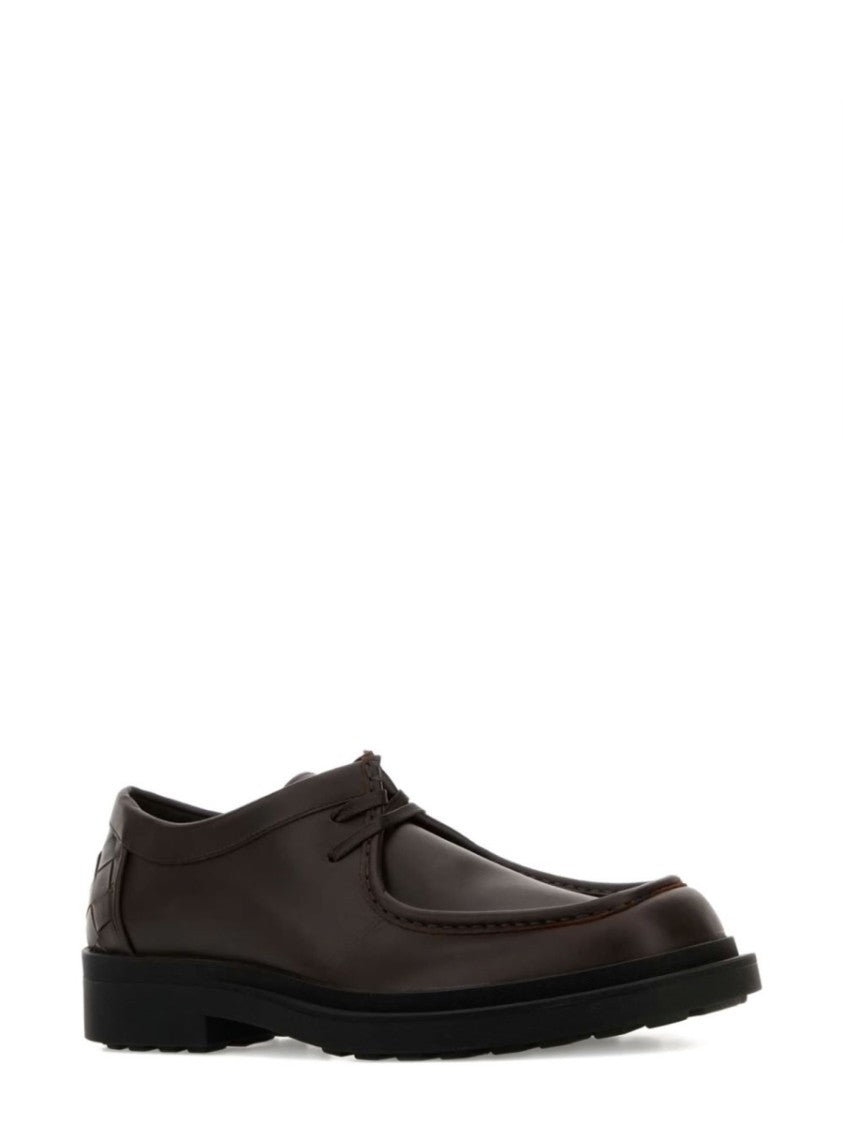 Bottega Veneta Ben Smooth Leather Rubber Sole Loafers