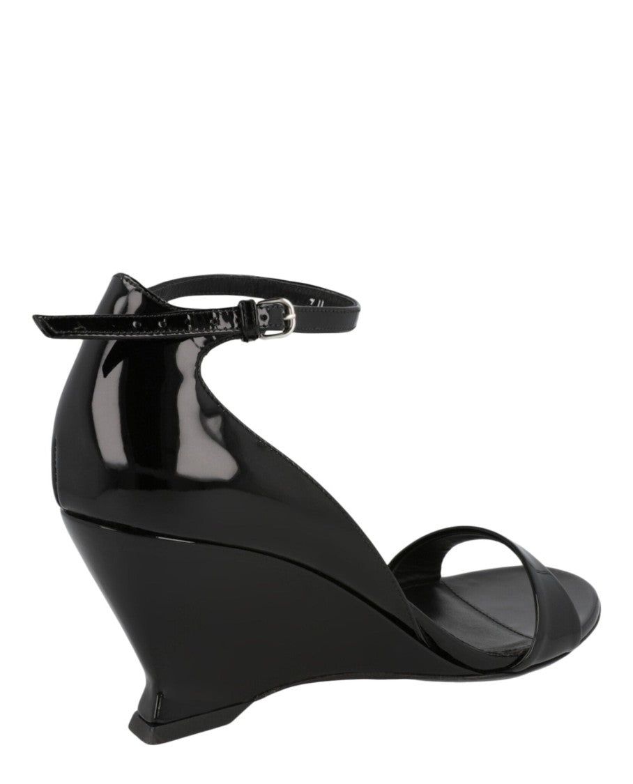 Ferragamo Vidette Patent Leather Wedge Sandals