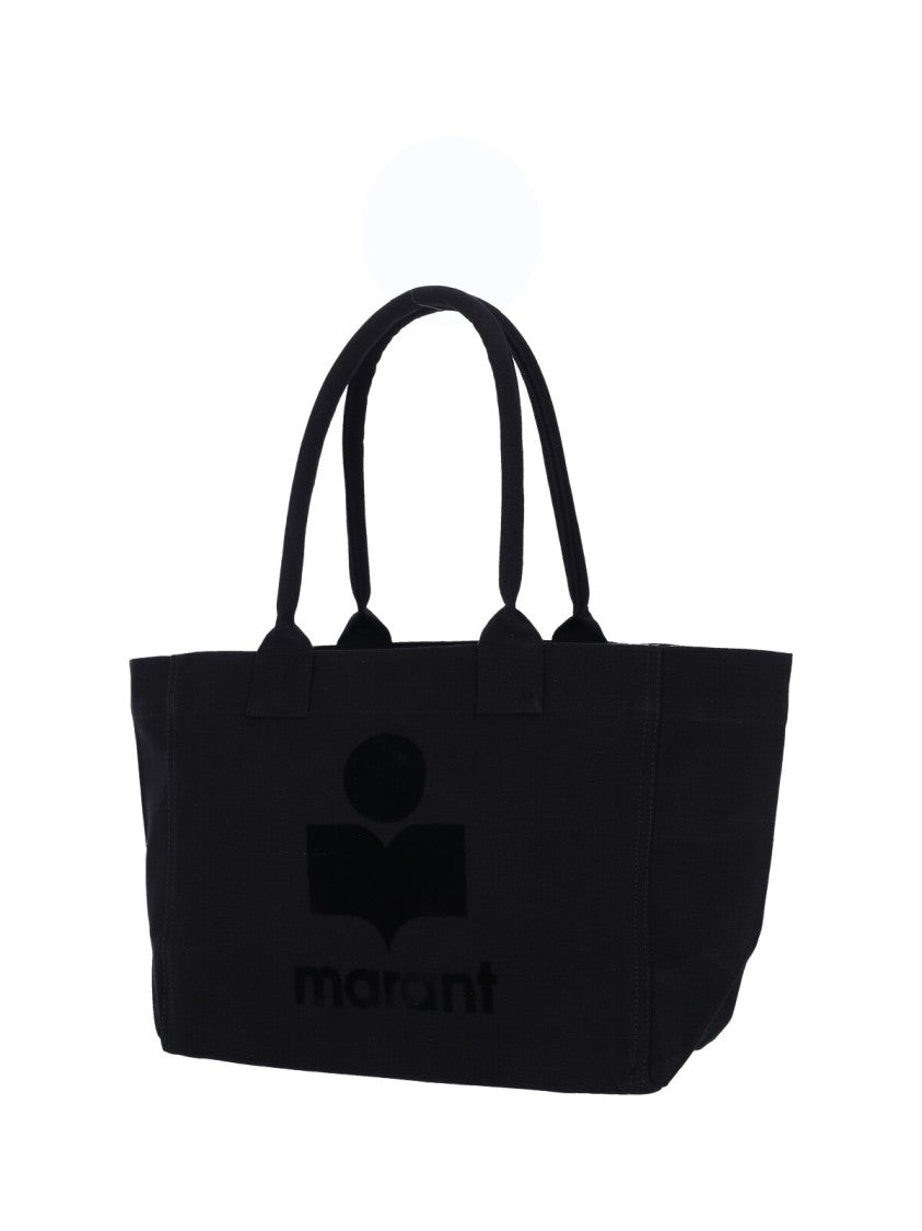 Isabel Marant Black Yenky Zipped Cotton Tote