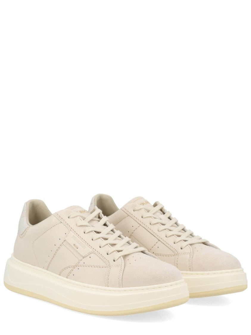 Woolrich Quilted Leather Sneakers With Elevated Platform