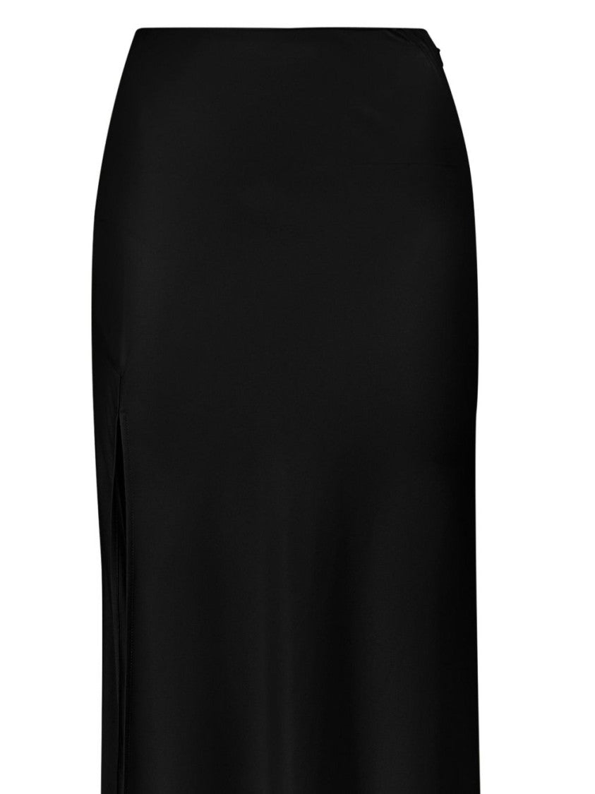 Lapointe Double-Face Satin Midi Skirt With Bias-Cut Design