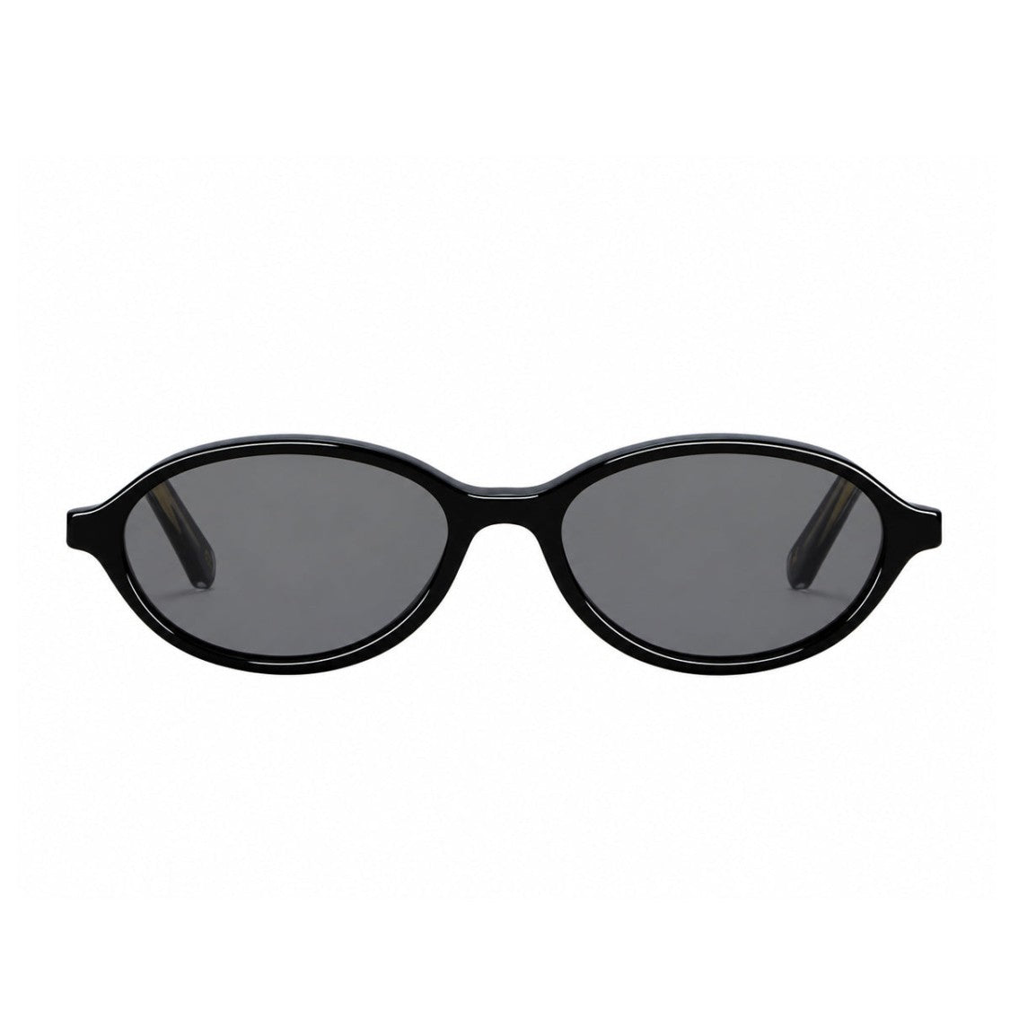 L.G.R. Sophisticated Oval Acetate Sunglasses With Gold Accents