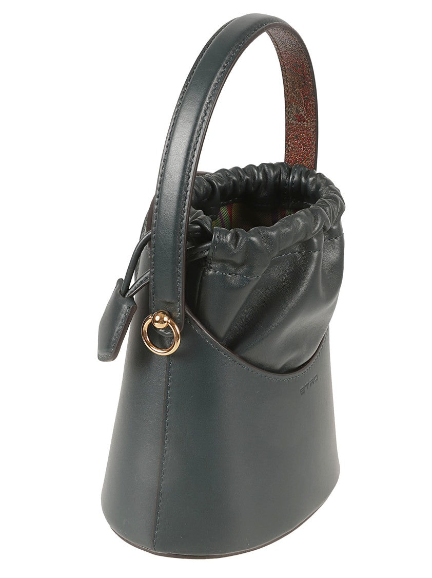 Etro Structured Blue Bag With Unique Cutout Design