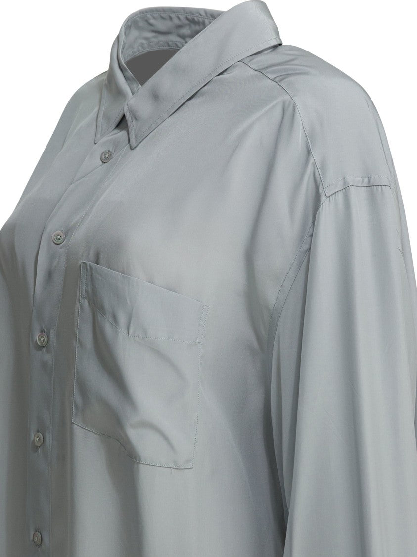 Maison Margiela Soft Viscose-Rayoon Shirt With Classic Collar And Chest Pocket