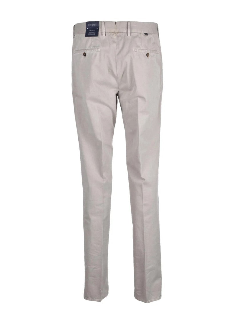 Incotex Incotex Classic Cotton Trousers - Beige