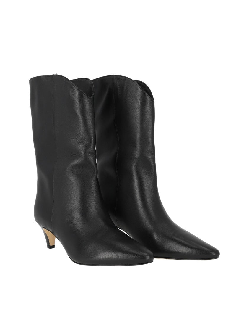 Michael Kors Black Daniela Kitten Heel Mid-Height Boots