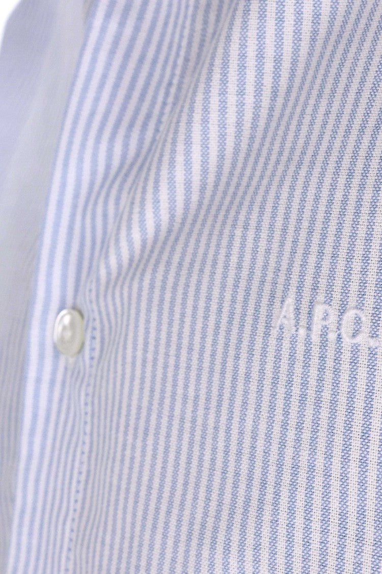 A.P.C. Standard Fit Cotton Piquet Striped Shirt