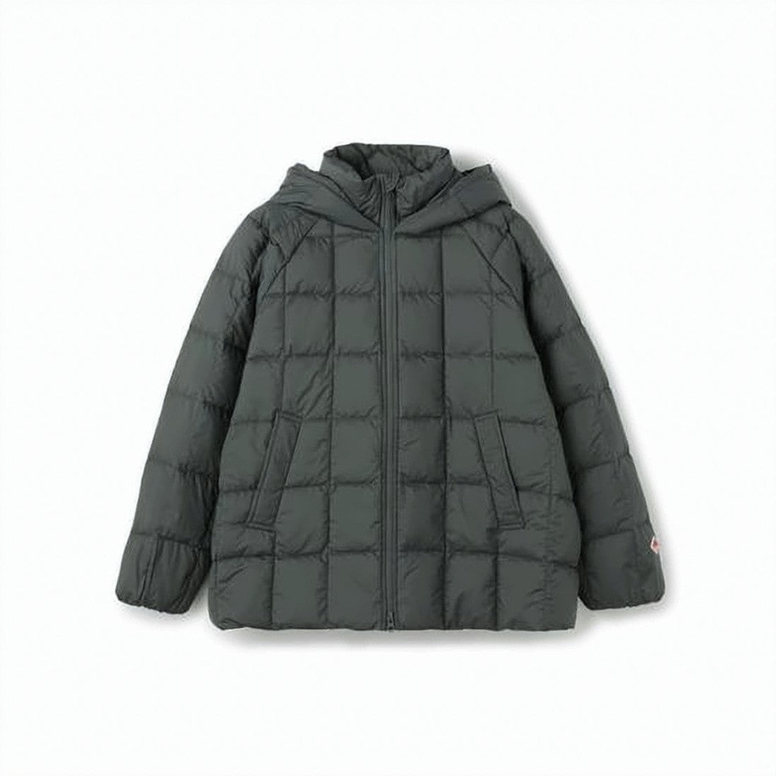Danton Quilted Grey Down Coat With Hood