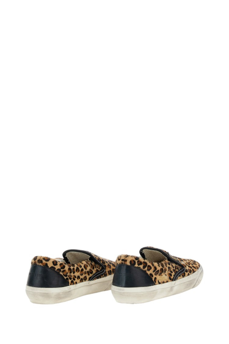 Golden Goose Slip-On Sneakers With Leopard Print And Branded Details