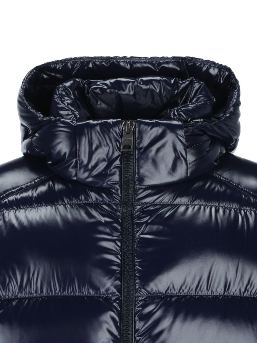 Herno Blue Quilted High-Collar Padded Down Jacket