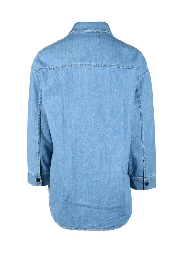 Philippe Model Blue Cotton Viscose Shirt