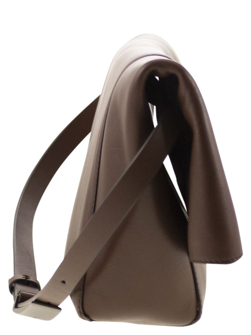 Max Mara Mmclaspclutch - Small Natural Leather Clutch Bag