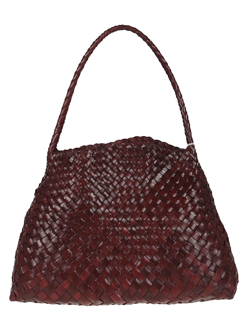 Dragon Irregularly Woven Leather Shoulder Bag
