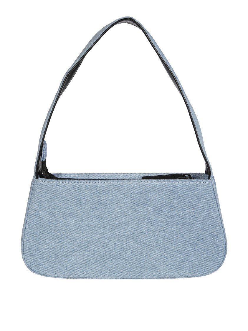 Diesel Denim Shoulder Bag With Rhinestone Embellishment