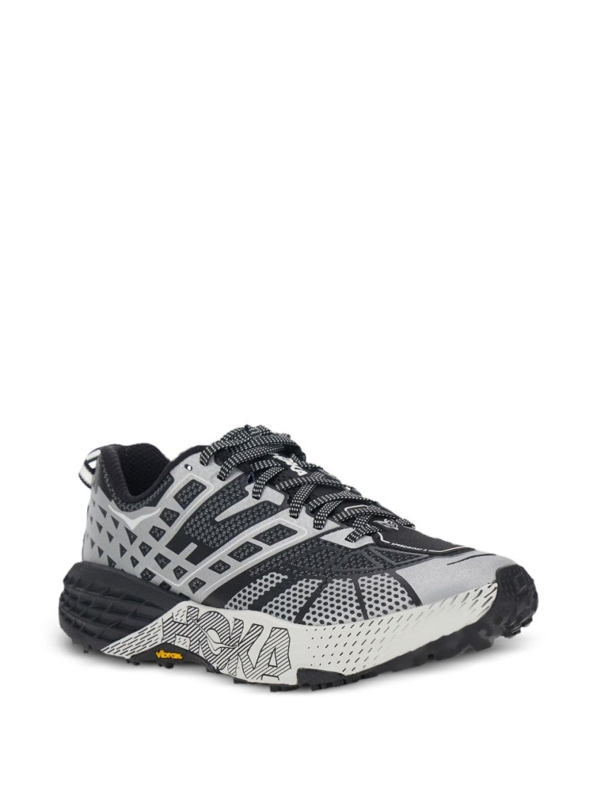 Hoka Grid-Pattern Sneakers With Logo Detail And Textured Grip