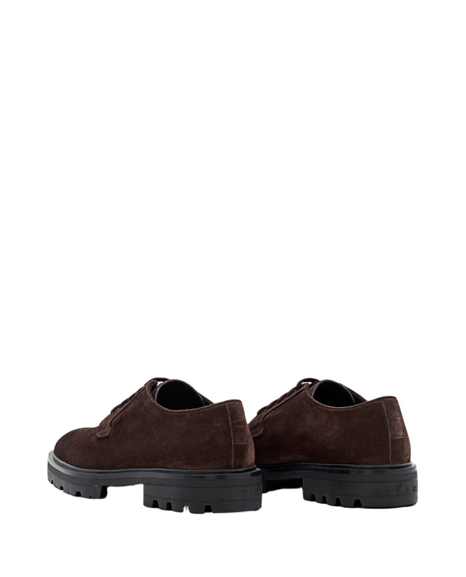 Hogan Rich Brown Suede Derby Shoes