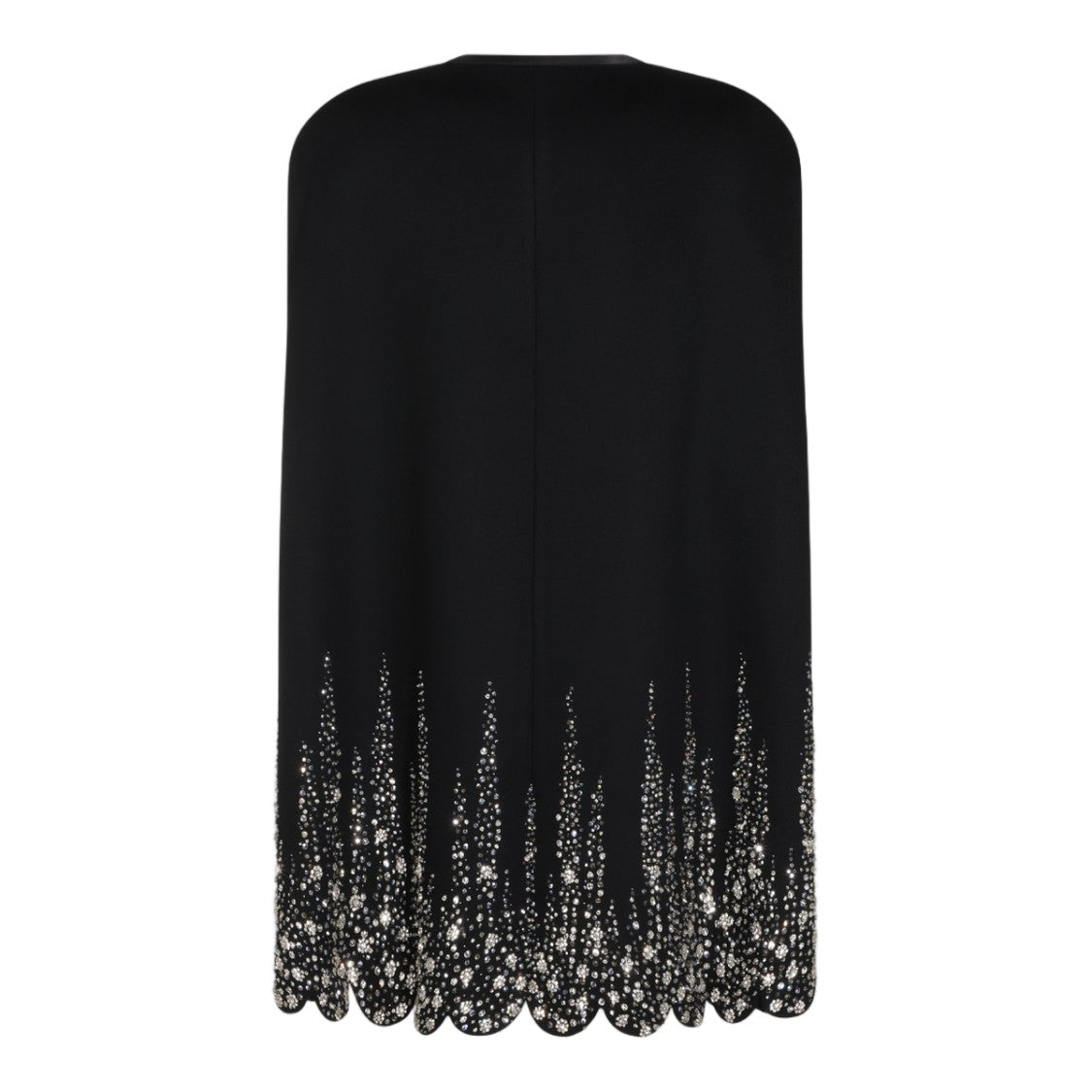 Valentino Embellished Scalloped Hem Cape With Intricate Detailing