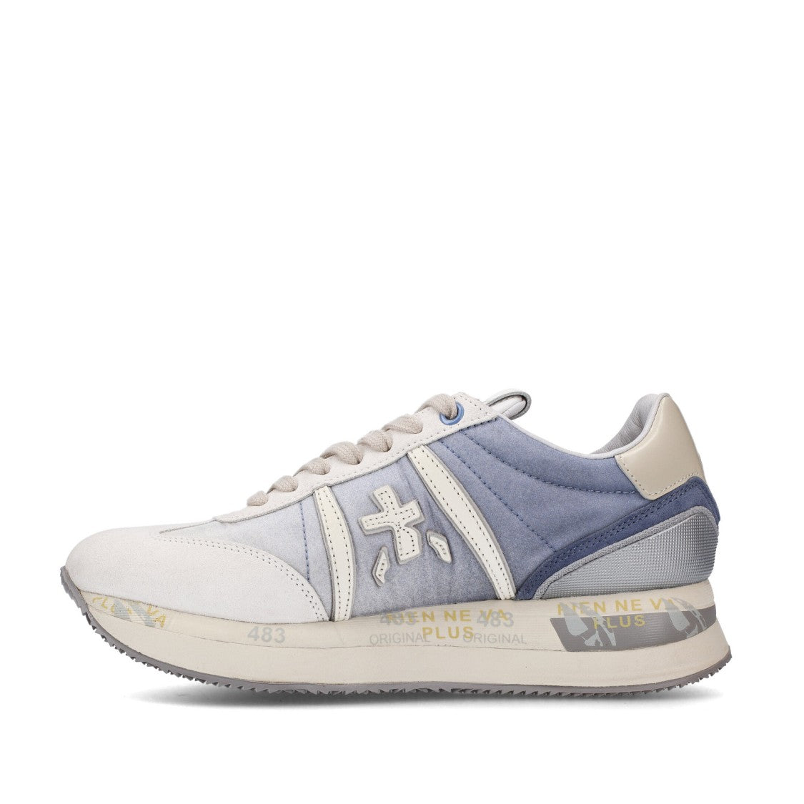 Premiata Conny Sneakers In White Suede
