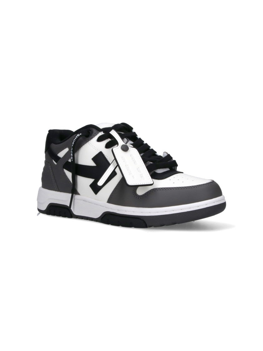 Off-White Layered Grey Sneakers With Textured Detailing