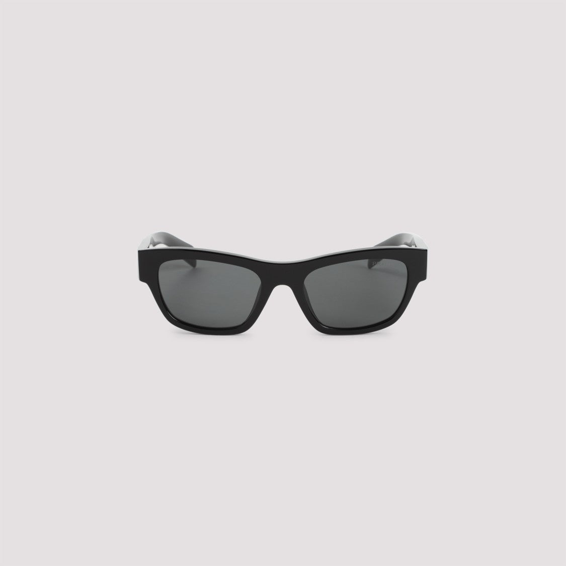 Prada Angular Black Acetate Sunglasses With Dark Lenses