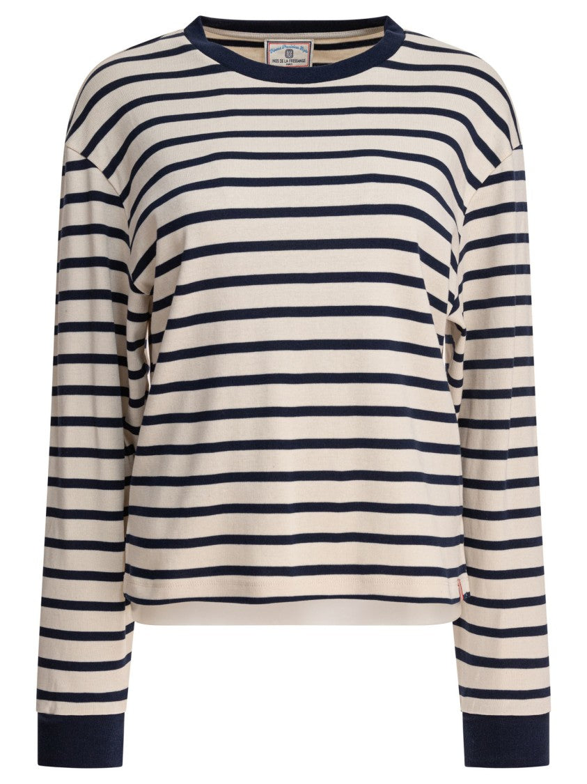Ines De La Fressange Horizontal Stripe Long-Sleeve T-Shirt