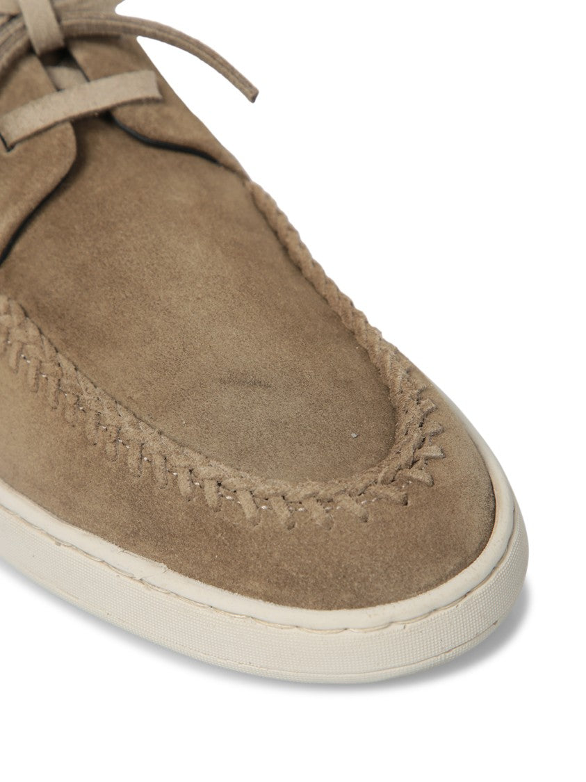 Officine Creative Soft Lead Suede Loafers With Refined Laces