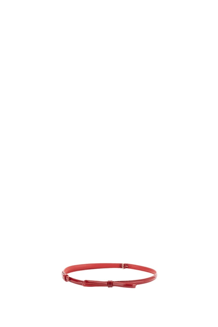 Plan C Red Bow Detail Patent Leather Belt