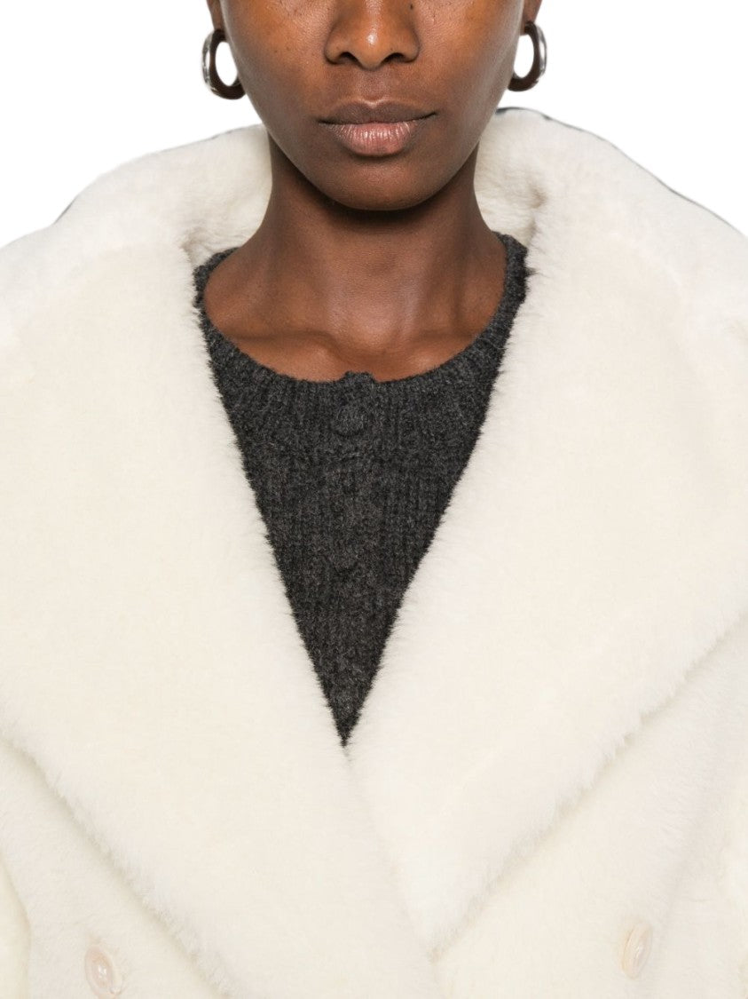Max Mara Double-Breasted Alpaca Virgin Wool Jacket