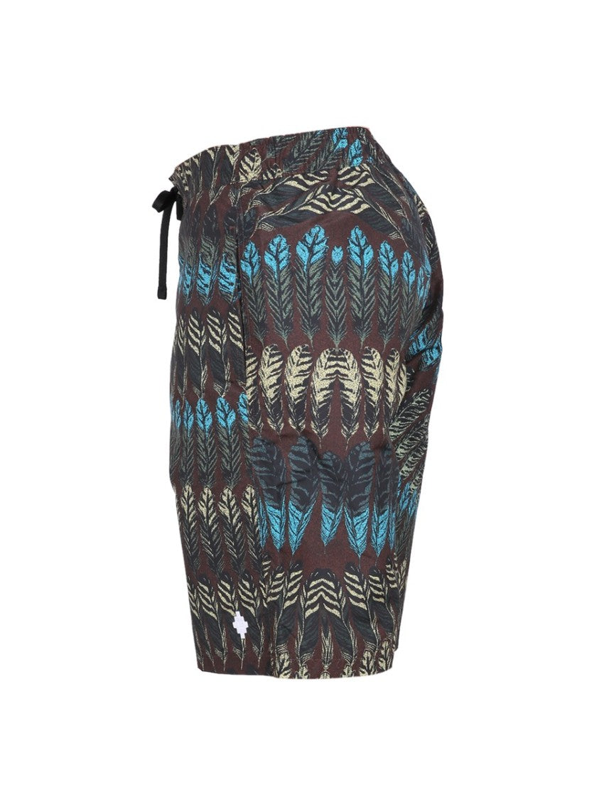 Marcelo Burlon Logo Print Boxer Swimsuit