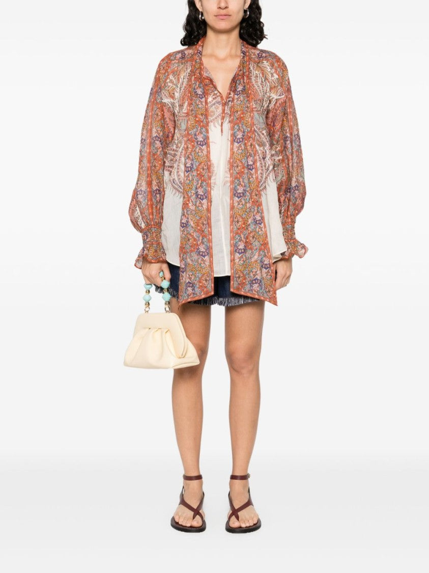 Zimmermann Rhiannon Tie Neck Blouse