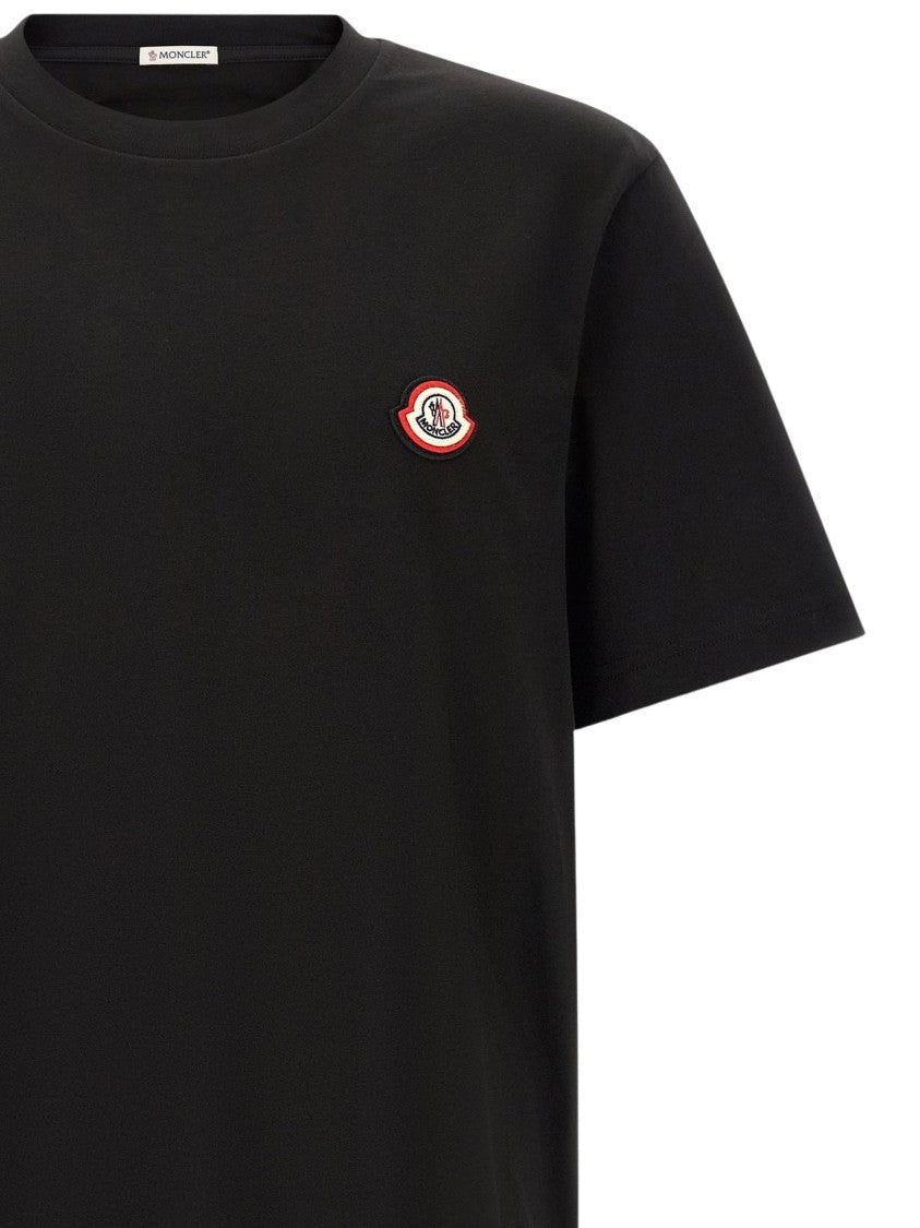 Moncler Classic Black Embroidered T-Shirt