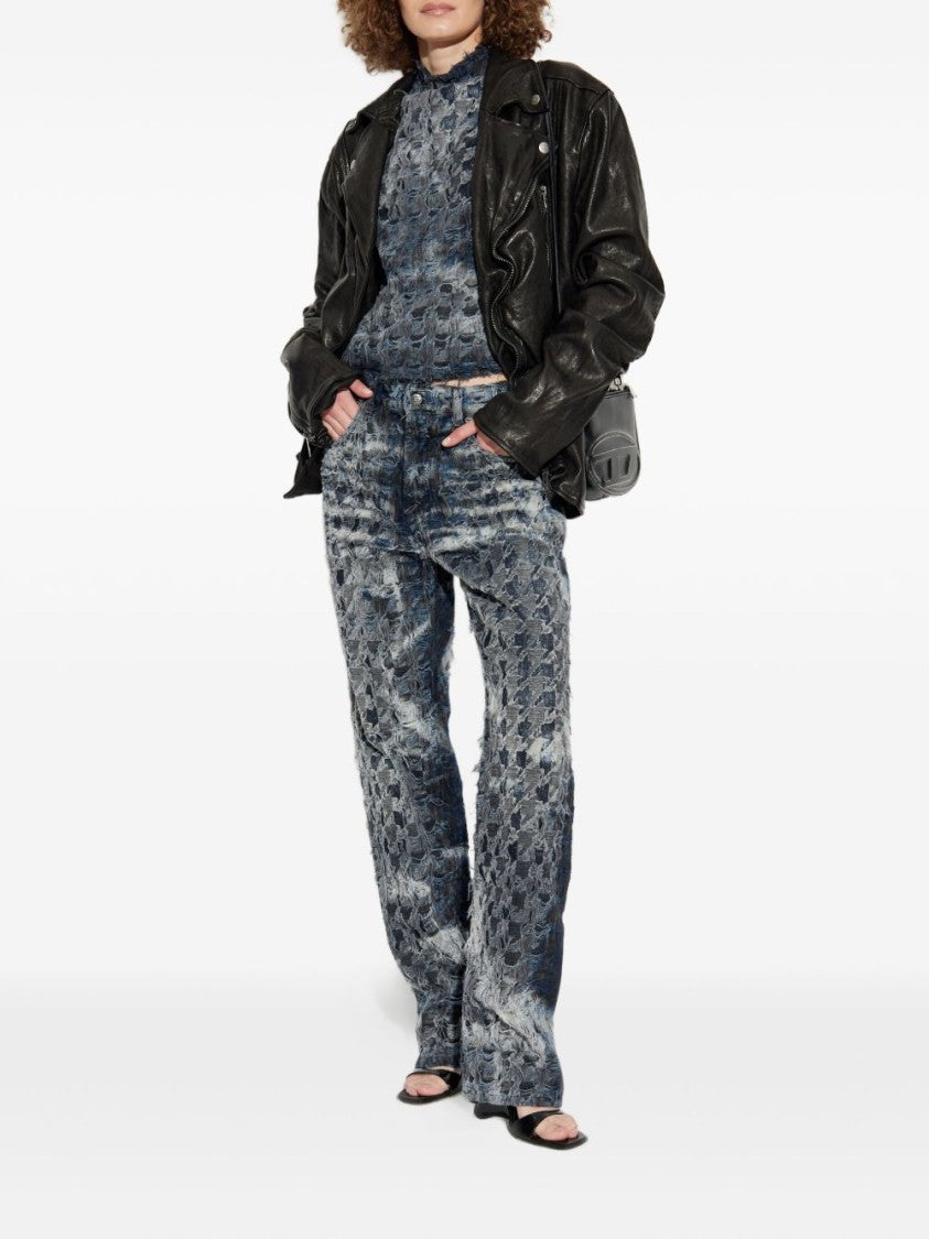 Diesel Blue Distressed Denim Jeans