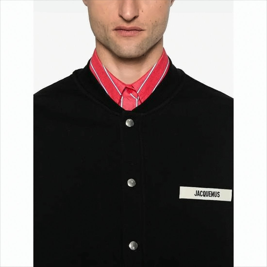 Jacquemus Minimalist Black Cardigan With Button-Up Front