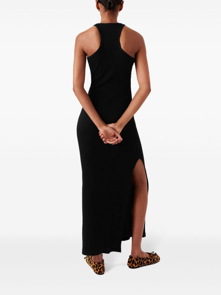 Stella Mccartney Racerback Maxi Dress With Side Slit And Chain Detail