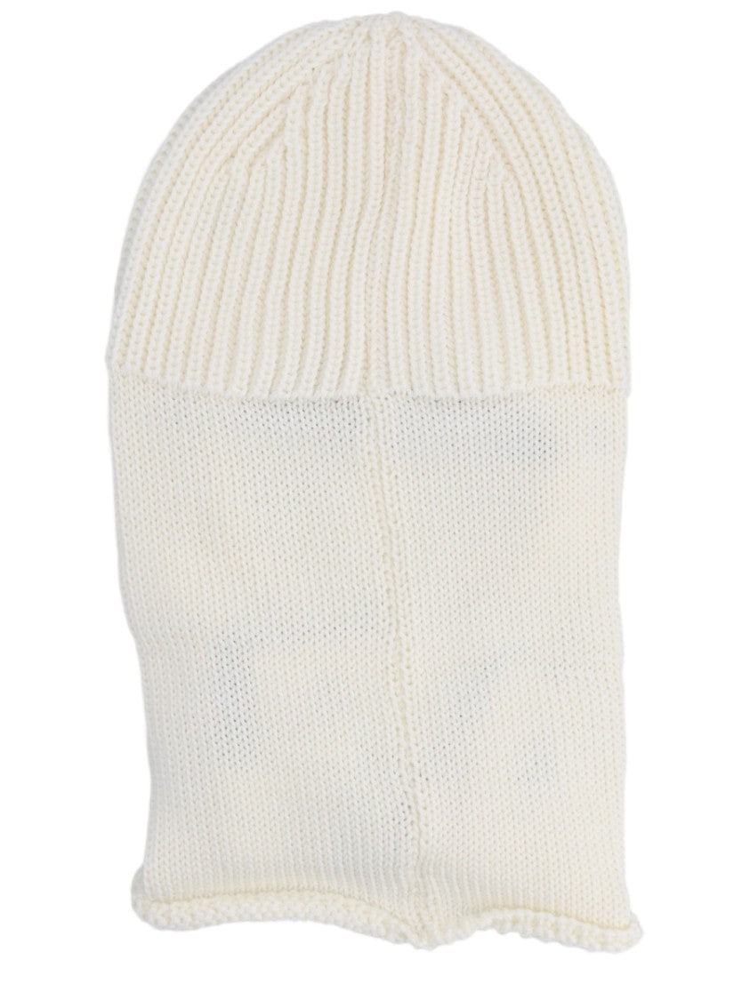 C.P. Company White Wool Balaclava Goggle Hat