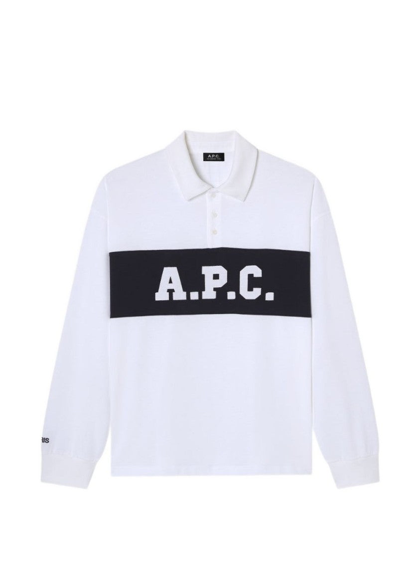 A.P.C. Rugby-Style Logo Print Polo Shirt
