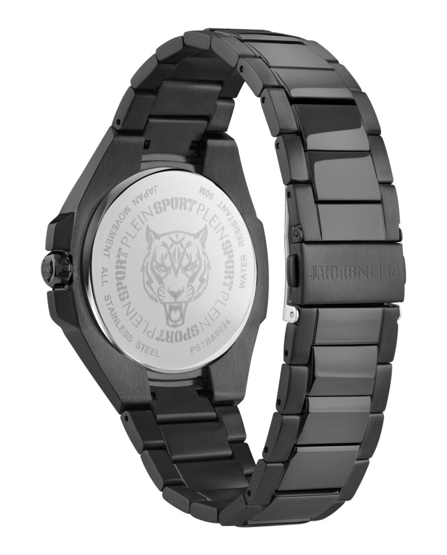 Plein Sport Tigermaster Bracelet Watch With Black Enamel Dial