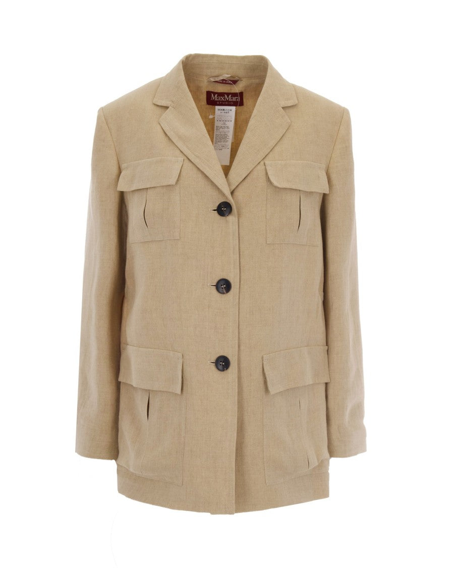 Max Mara Colonial Sahariana Faded Cotton Jacket