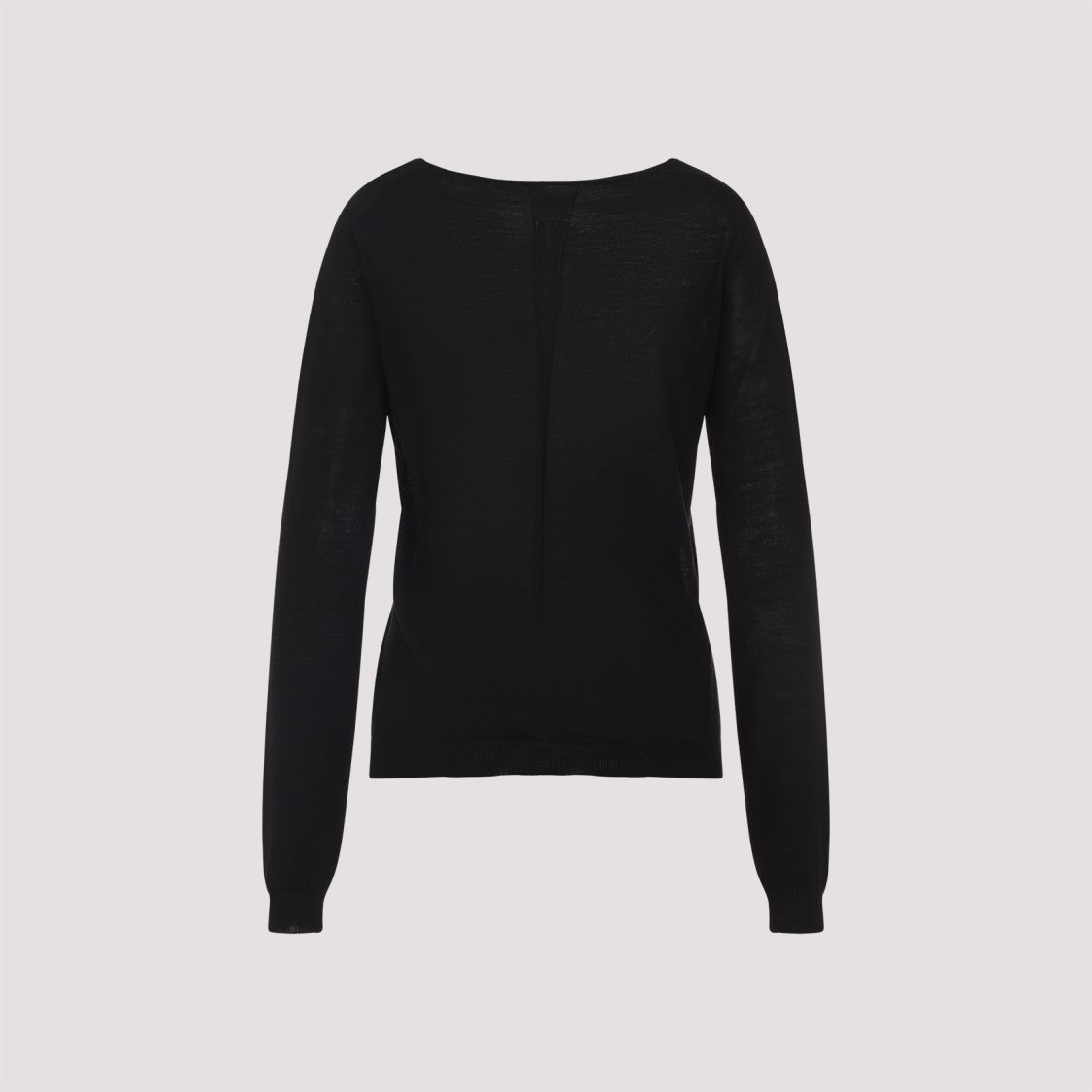 Rick Owens Deep V-Neck Virgin Wool Sweater With Long Sleeves