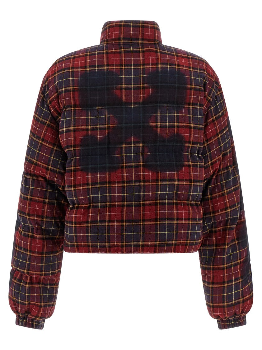 Off-White Check Flan Arrow Spray' Down Jacket