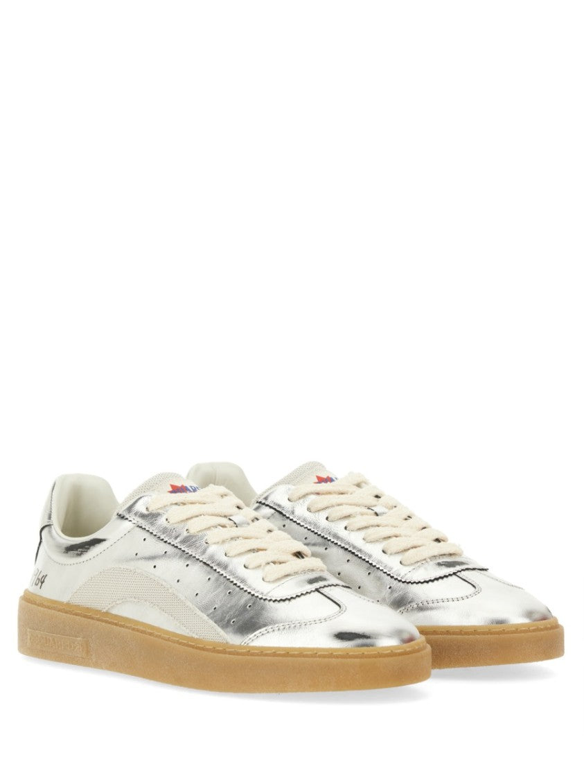 Dsquared2 Metallic Low-Profile Sneakers With Distinctive Accents