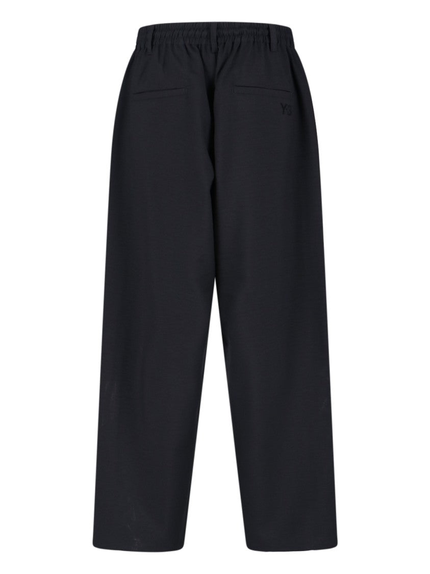 Y-3 3-Stripes Black Sport Trousers With Iconic Branding