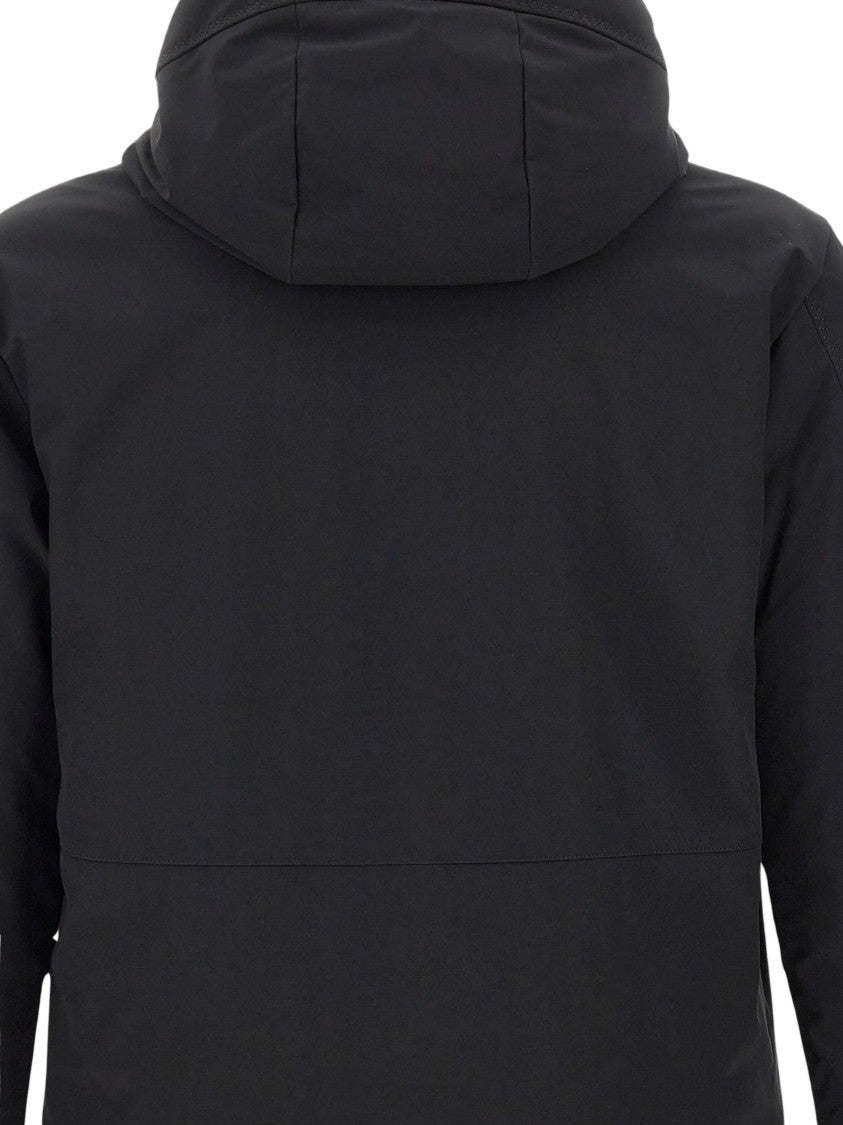 Peuterey Minimalist Smooth Loge Drawstring Hood Jacket